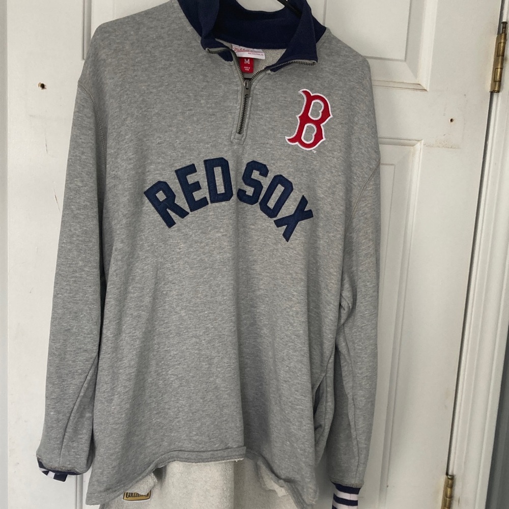 Mitchell & Ness Gray Red Sox Sweatshirt